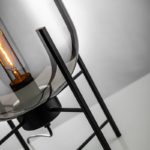 Lampadaire sur pied en verre ambré ou fumé, 40W – Image 5