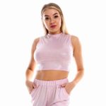 Ensemble deux pièces pour Pole dance, holographique, haut court métallique – Image 5