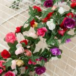 Guirlande de roses artificielles, arc adapté au jardin, 250 cm – Image 2