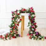Guirlande de roses artificielles, arc adapté au jardin, 250 cm – Image 6