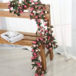 Guirlande de roses artificielles, arc adapté au jardin, 250 cm – Image 5