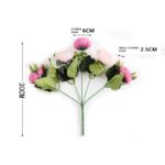 Bouquet de fleurs pivoines artificielles en soie, 30 cm