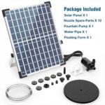 Ensemble fontaine solaire 12W, 12 buses à double couche, pour étang et piscine – Image 2