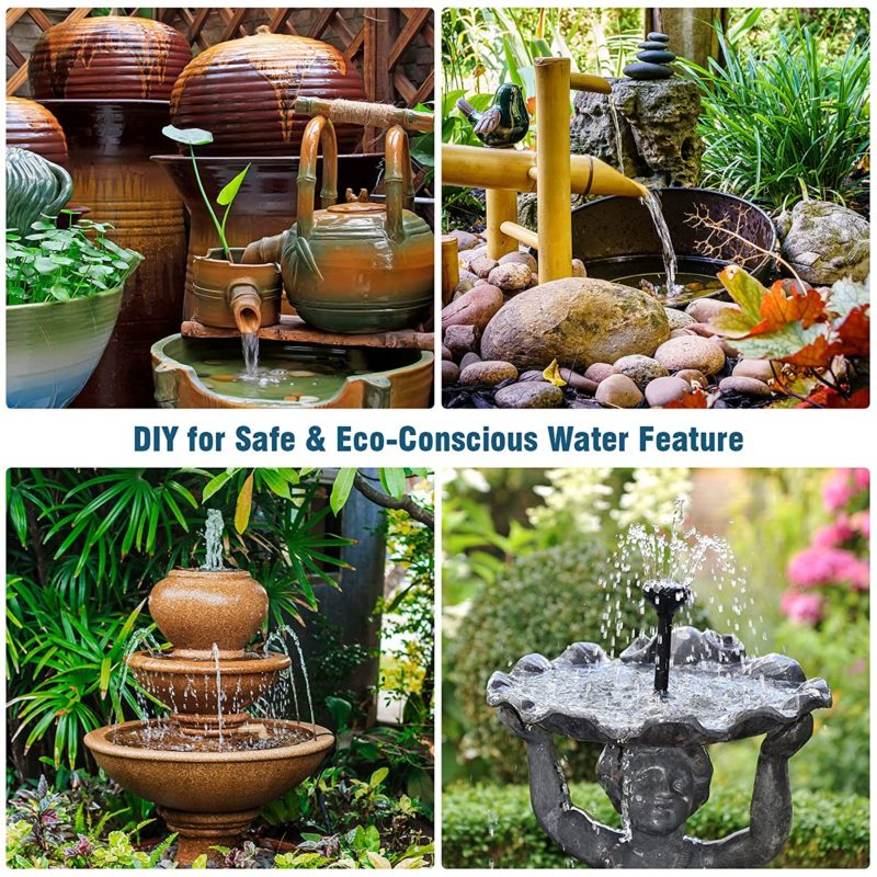 Ensemble fontaine solaire 12W, 12 buses à double couche, pour étang et piscine – Image 6