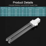 Lampe de stérilisation à Quartz UV, ampoule tubulaire G23/2G7 en forme de H, 5 à 13W – Image 3