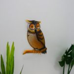 Figurine animale hibou en métal, art suspendu pour le Jardin – Image 3