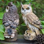 Figurine animale grand hibou en résine, ornement de jardin – Image 6