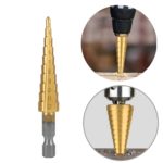 Lot de 3 forets étagés HSS à rainure droite, revêtu de titane pour le bois et le métal – Image 2