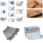 Lot de 10 forets à graver en carbure de tungstène, fraises à bois, rotative, limes, coupe diamant, meulage électrique – Image 3