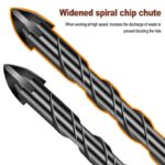 Lot de 7 forets à tige hexagonale transversale de 3 à 12mm, en alliage dur – Image 3