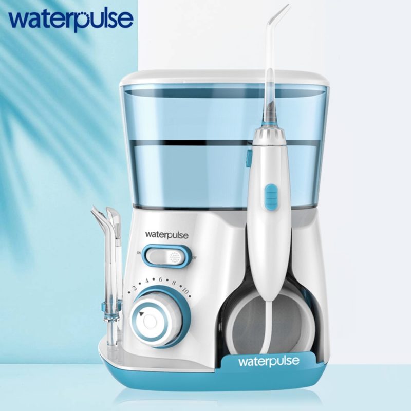 Waterpulse V300, Irrigation orale 800ml, soins dentaire, 10 niveaux de pression réglable – Image 2