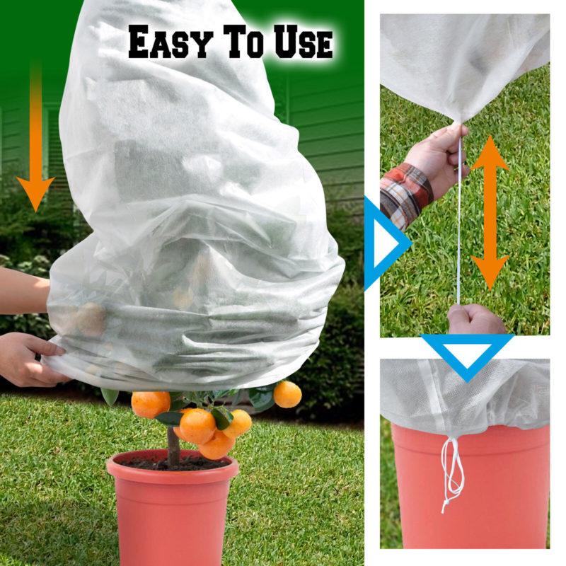 Housse de protection pour plantes contre le froid, couverture chaude d'hiver, sac de Protection contre le gel – Image 5