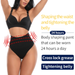 Culotte ventre plat tanga, taille haute, amincissante, Push Up – Image 2