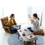 Fauteuil-lit pliable et réglable avec accoudoirs, idéal pour le salon ou la chambre à coucher – Image 2