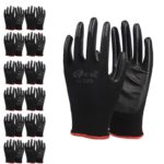 Lot de 12 paires de gants de sécurité, résistantes à l'usure, protection des mécaniciens – Image 5