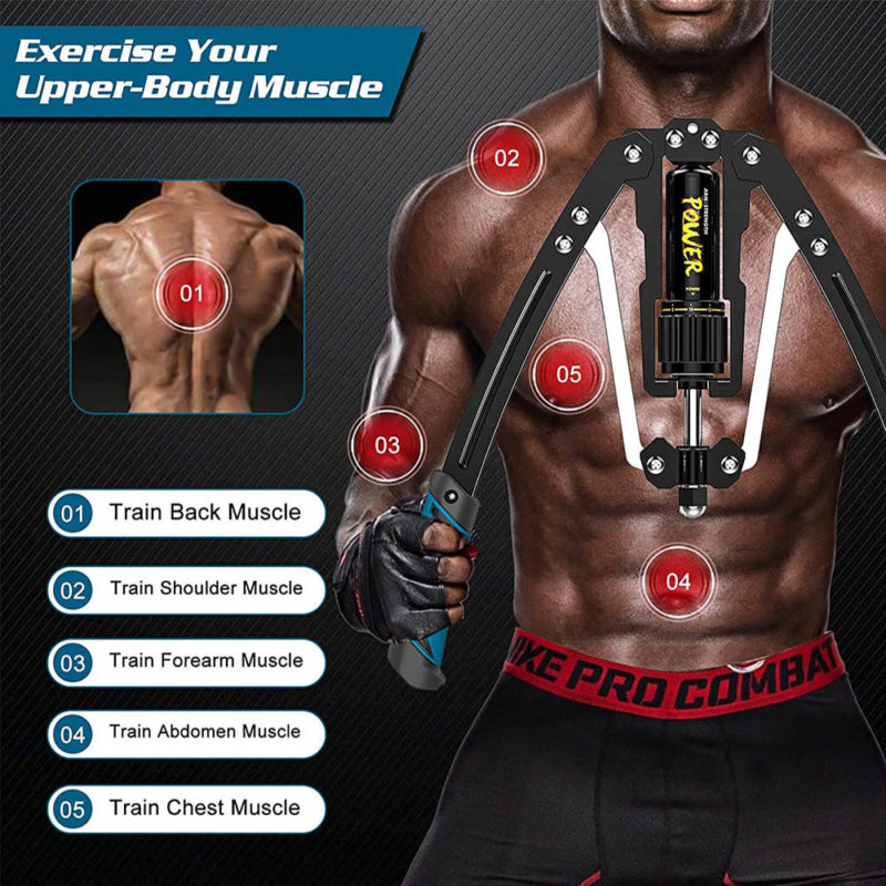 Twister à puissance hydraulique, entraînement de force des bras, musculation, extenseur de poitrine – Image 4