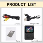 Mini console de jeu vidéo portable rétro, 8 bits, écran LCD couleur 3 pouces, 400 jeux intégrés – Image 4