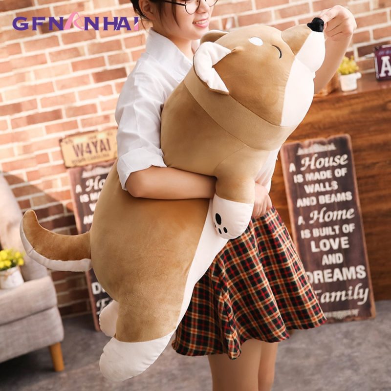 Peluche géante chien Shiba Inu, de 80 à 100 cm – Image 3