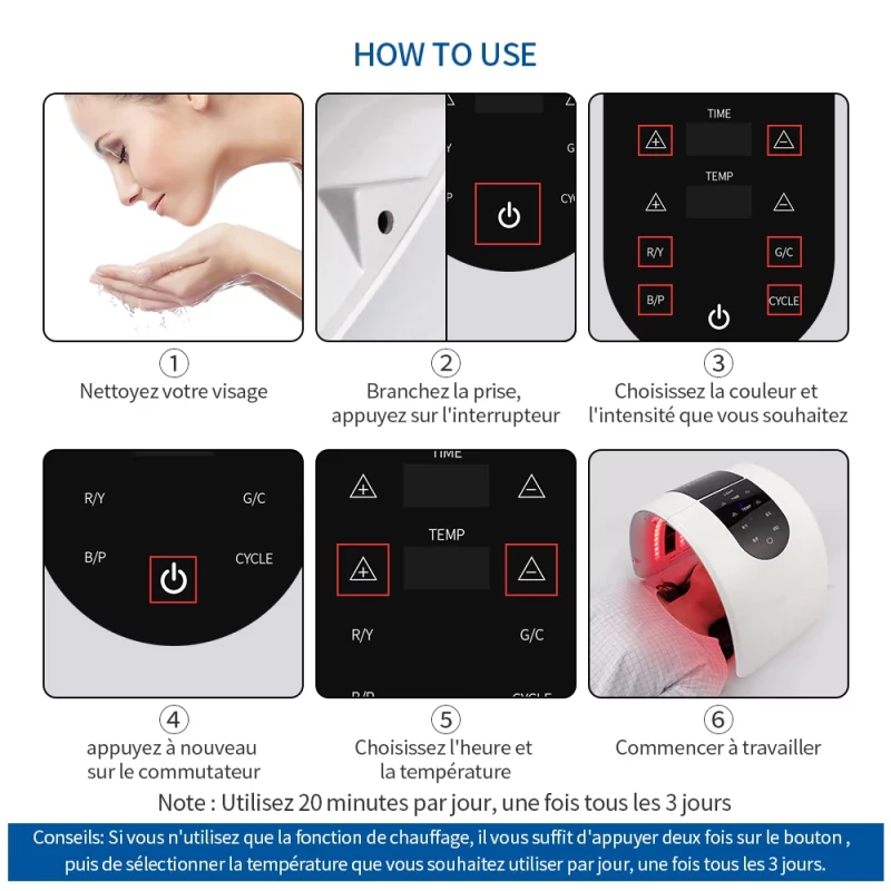 Appareil pour thérapie photodynamique, traitement chauffant, rajeunissement, Antivieillissement, outil de SPA – Image 4