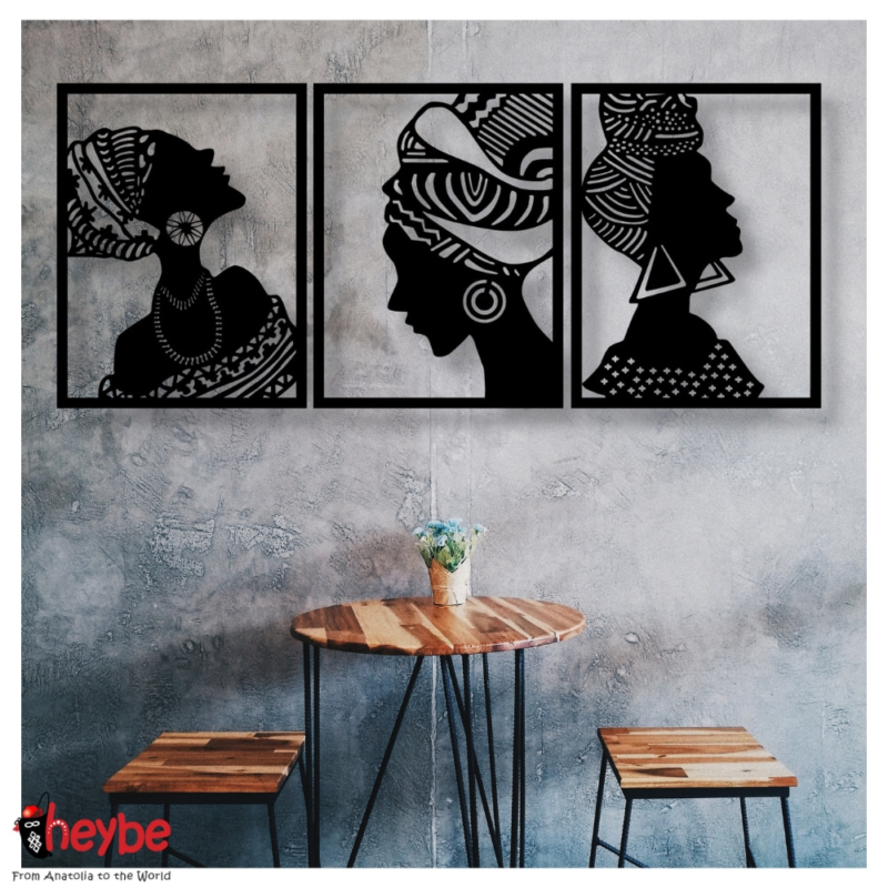 111276-dftxcy.png Ensemble 3 pièces, art mural en bois, femmes africaines, 3D créatif et élégant – Image 6
