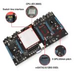 Carte mère minière, 5 GPU, DDR3, LGA2011, faible consommation d’énergie, Ethereum – Image 6