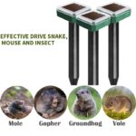 Répulsif solaire à ultrasons contre rats et taupes, 2 à 8 pièces