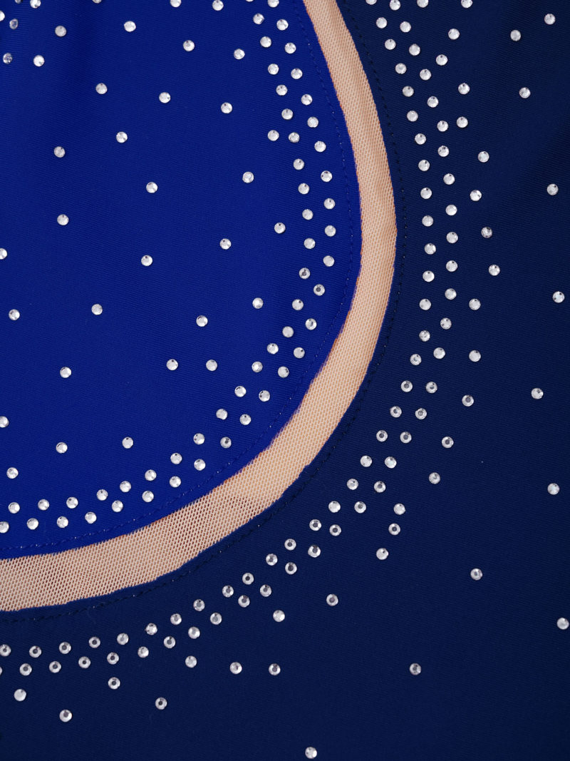 Costume de patinage artistique, danse lyrique pour enfant, strass brillant – Image 7