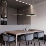 Suspension LED moderne et minimaliste, diamètre 40cm, 12W, noir – Image 4