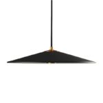 Suspension LED moderne et minimaliste, diamètre 40cm, 12W, noir