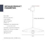Suspension LED moderne et minimaliste, diamètre 40cm, 12W, noir – Image 11