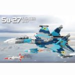 Blocs de construction d'avion de combat, Su-27, grande taille, compatible LEGO – Image 5