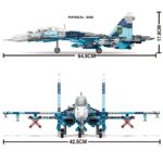 Blocs de construction d'avion de combat, Su-27, grande taille, compatible LEGO – Image 6