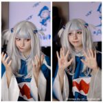 Perruque de cosplay, cheveux longs, Gawr Gura, Hololive, 60 cm – Image 2