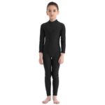 Combinaison de danse à manches longues pour enfant, fermeture éclair, Catsuit – Image 4