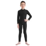 Combinaison de danse à manches longues pour enfant, fermeture éclair, Catsuit – Image 3