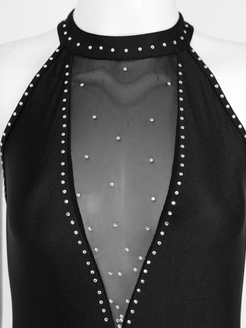 113374-kuxuq3.jpg Robe longue de danse pour femme, à strass, col licou, Léotard lyrique – Image 6