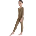 Combinaison de danse à manches longues pour enfant, justaucorps de gymnastique, Zentai – Image 3