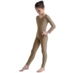 Combinaison de danse à manches longues pour enfant, justaucorps de gymnastique, Zentai – Image 5