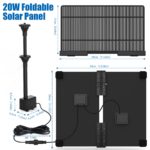Ensemble de fontaine solaire autonome 20W, pompe à eau avec 6 buses – Image 4