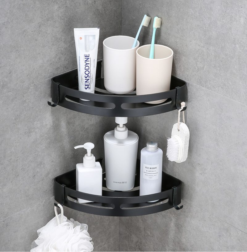Étagère de salle de bain en aluminium, coin de bain, cuisine – Image 1