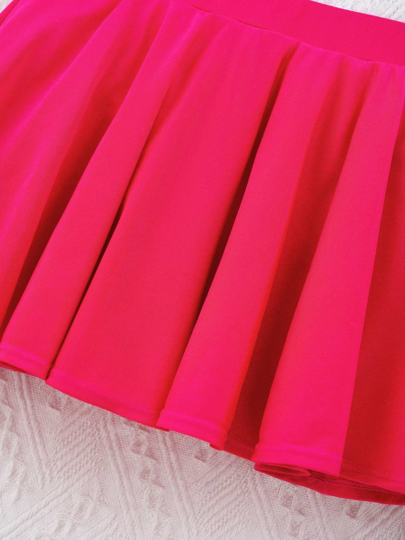 He41c01a40dd54d418f8d84f4a848d503l Ensemble 2 pièces de danse à paillettes pour enfant, asymétrique, haut court avec jupe – Image 14