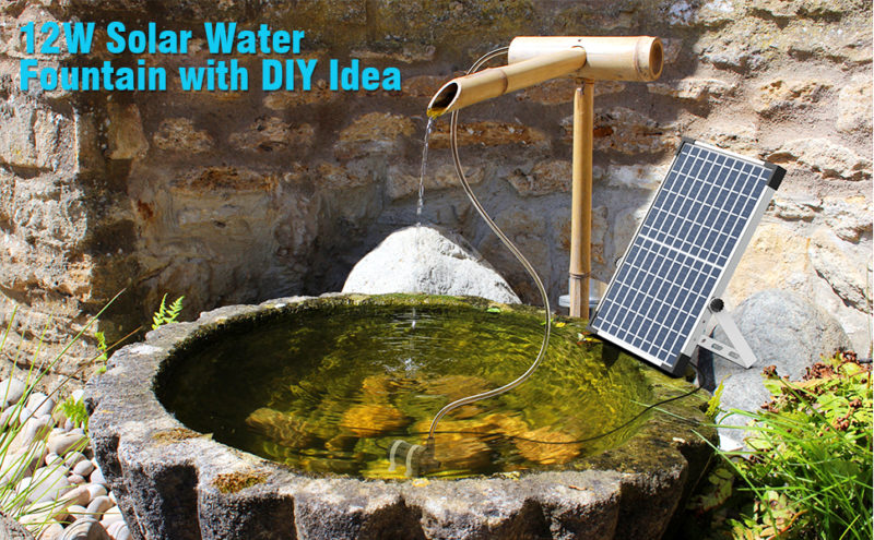 Ensemble de fontaine solaire, 2.5W 700L/H, 12 buses à double couche – Image 4