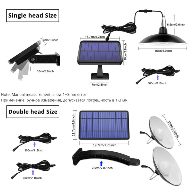 Kit de lampes solaire d'intérieur ou extérieur, autonome et étanche, avec télécommande – Image 5