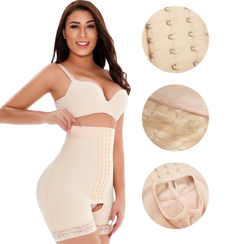 Corset de contrôle, taille haute, à trois rangées, rehausseur de hanche