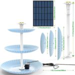 Ensemble de fontaine solaire 2.5W à 3 niveaux, adapté au bain d’oiseaux – Image 4