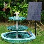 Ensemble de fontaine solaire 7.5W à 3 niveaux, adapté au bain d’oiseaux, pour jardin