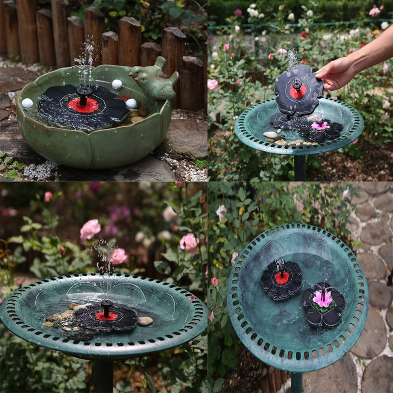 Fontaine solaire à circulation d'eau 7V, pour étang, piscine, décoration, bain d'oiseaux – Image 6