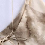 Robe imprimée simple et sexy, drapée, longue écharpe croisée, teinture par nouage – Image 5