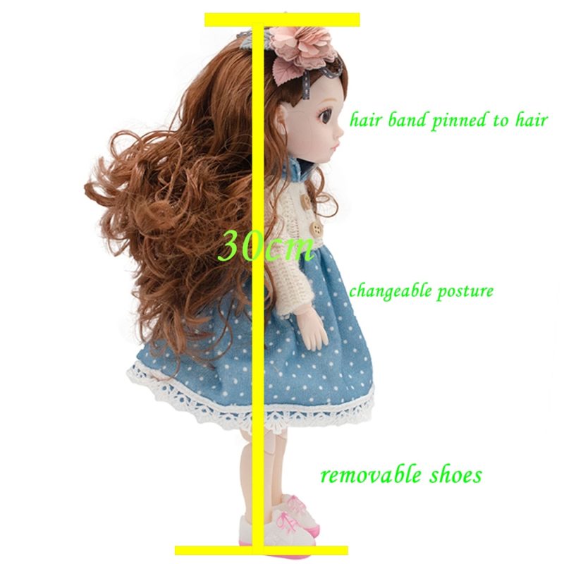 115196-wm9myl.jpg Poupée de maquillage et beauté, vêtements mignons, Kawaii, 30 cm – Image 8