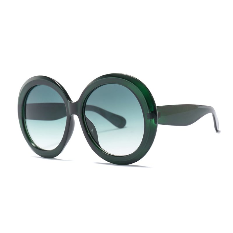 Lunettes de soleil rondes surdimensionnées, mode rétro, UV400 Oculos – Image 1